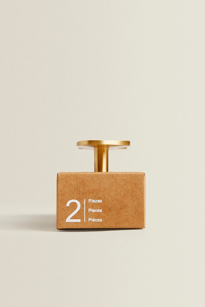 LOT BOUTONS DE PORTE LAITON (LOT DE 2)