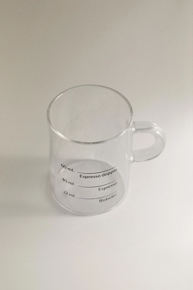 BOROSILICATE GLASS MUG WITH SILK SCREEN