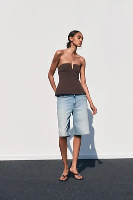 STRAPLESS TOP