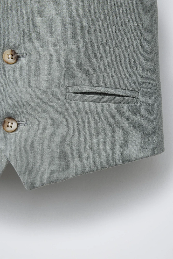 GILET DE COSTUME EN LIN