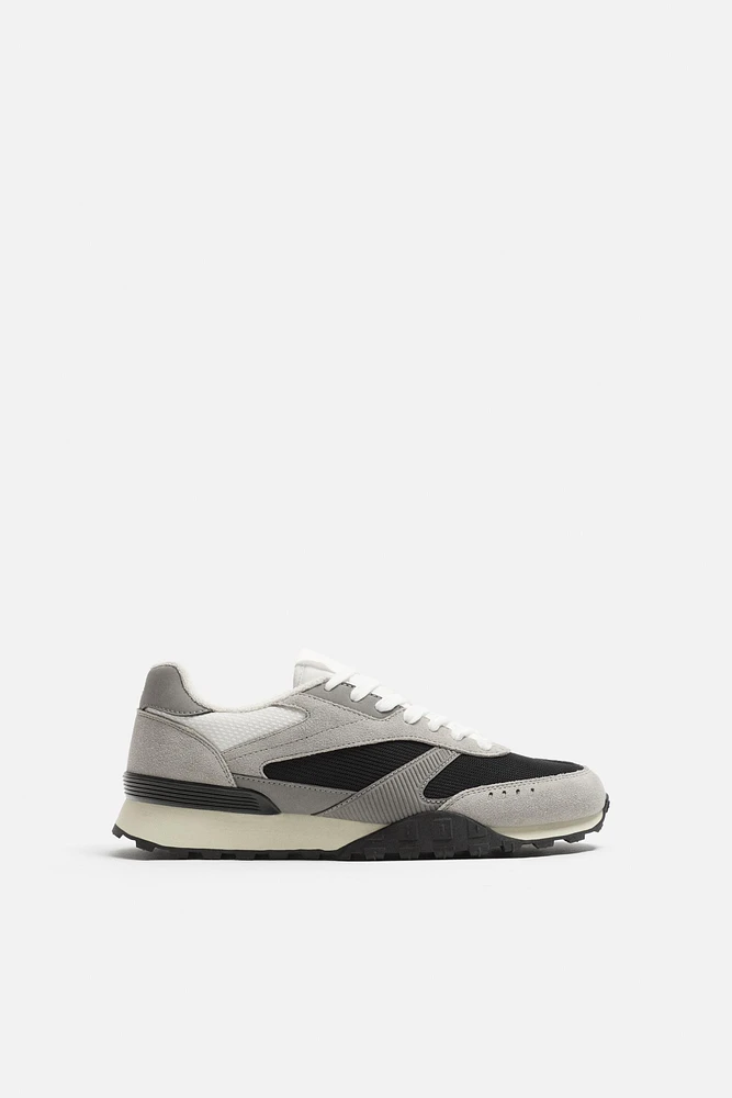 RETRO STYLE LEATHER SNEAKERS