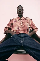 CHEMISE SATINÉE IMPRIMÉE