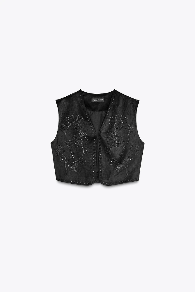 GILET EFFET DAIM BRILLANT
