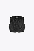 GILET EFFET DAIM BRILLANT