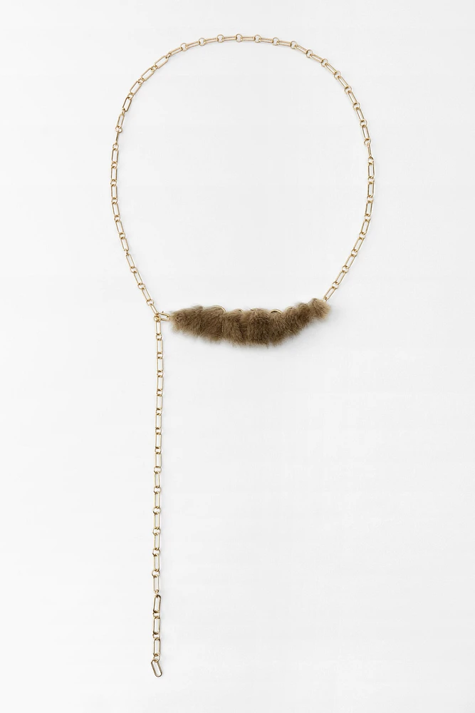 CEINTURE CHAÎNE EFFET FOURRURE ÉDITION LIMITÉE