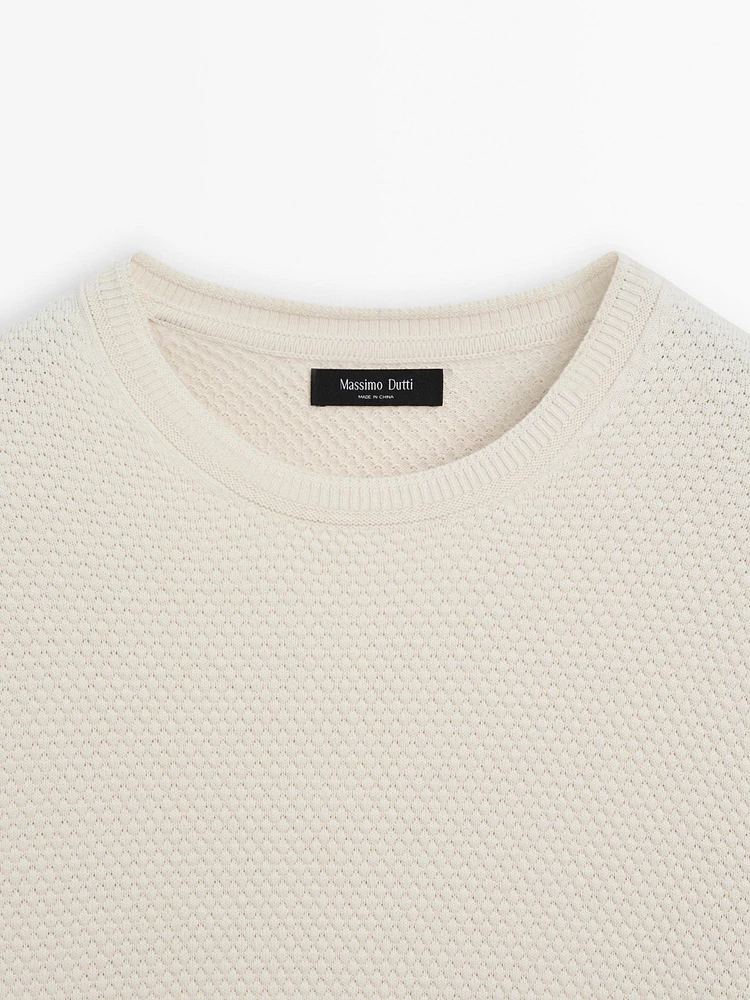 Pull en maille de coton mélang