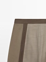 Pantalon straight avec fermeture