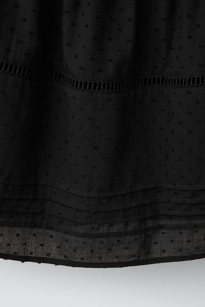 SWISS DOT MIDI SKIRT