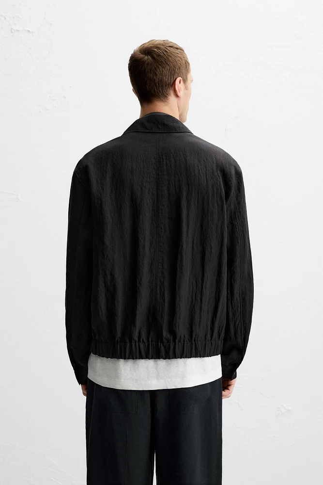 WRINKLE EFFECT FLOWY JACKET