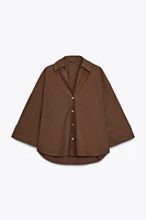 WIDE SLEEVE POPLIN SHIRT