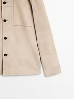 Surchemise en cuir et daim