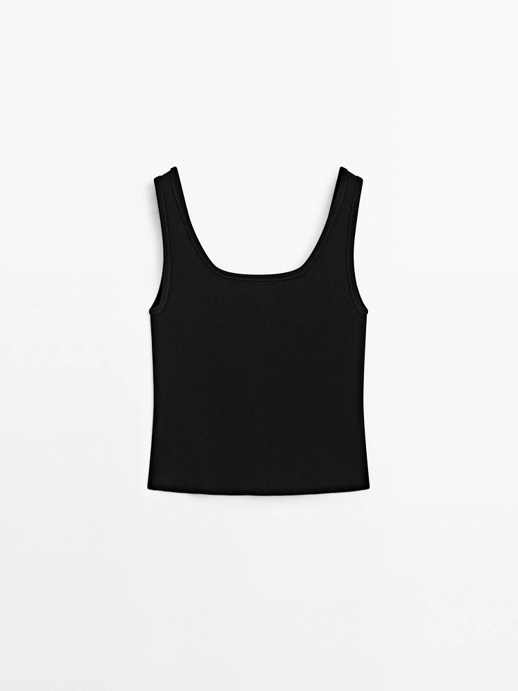 Top en maille à bretelles