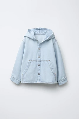 SURCHEMISE EN JEAN À CAPUCHE