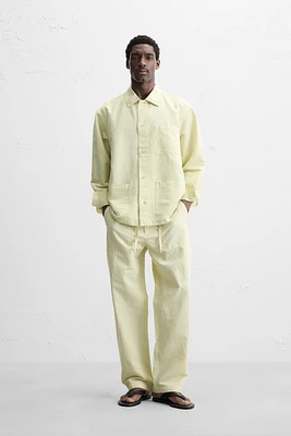 PANTALON STRAIGHT FIT LIN - COTON