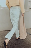 Z.09 STRAIGHT ANKLE HIGH WAIST CROSSOVER JEANS