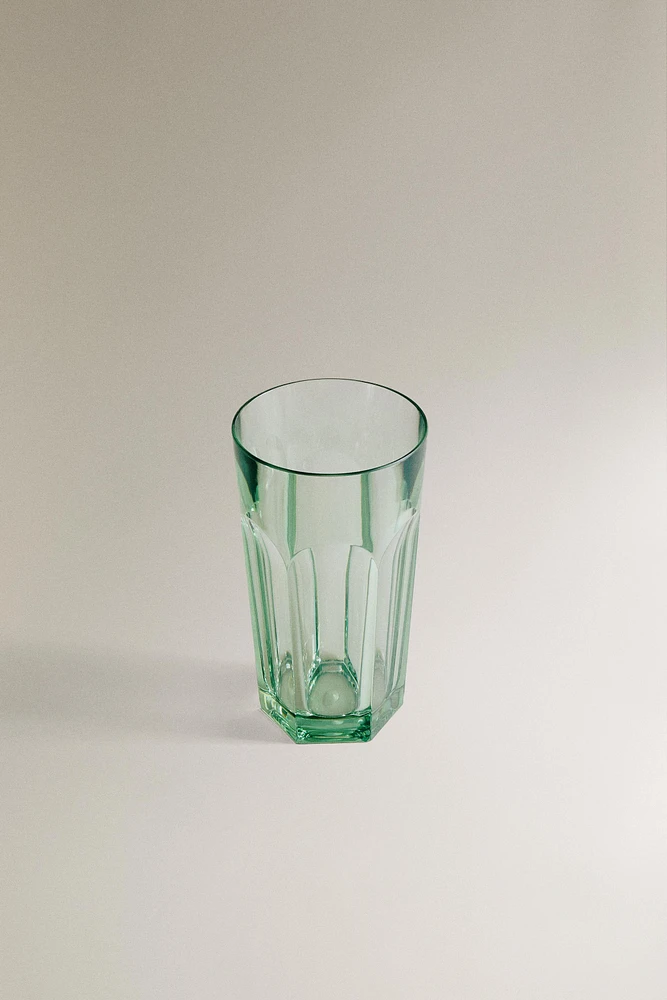 VERRE ACRYLIQUE MARTELÉ COLORÉ