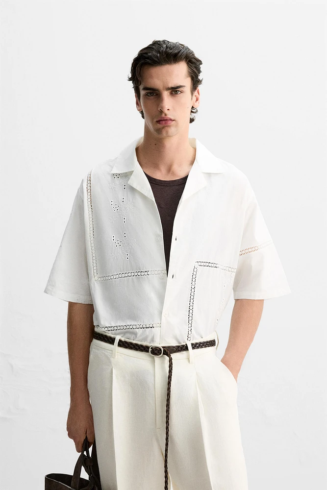 LACE RELAXED FIT SHIRT