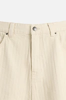 TEXTURED STRIPED SHORTS