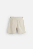 PLEATED BERMUDA SHORTS WITH BELT