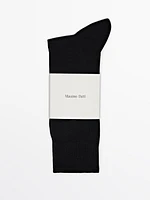 Chaussettes hautes en coton mercerisé mélangé