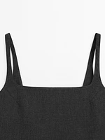 Robe courte à bretelles