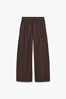 PANTALON WIDE LEG POPELINE ZW COLLECTION