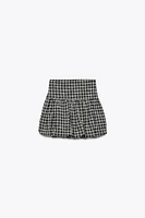 HOUNDSTOOTH BALLOON SKIRT