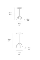 AGED METAL SIDE TABLE