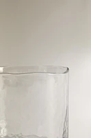 VERRE EN VERRE RECYCLABLE MARTELÉ