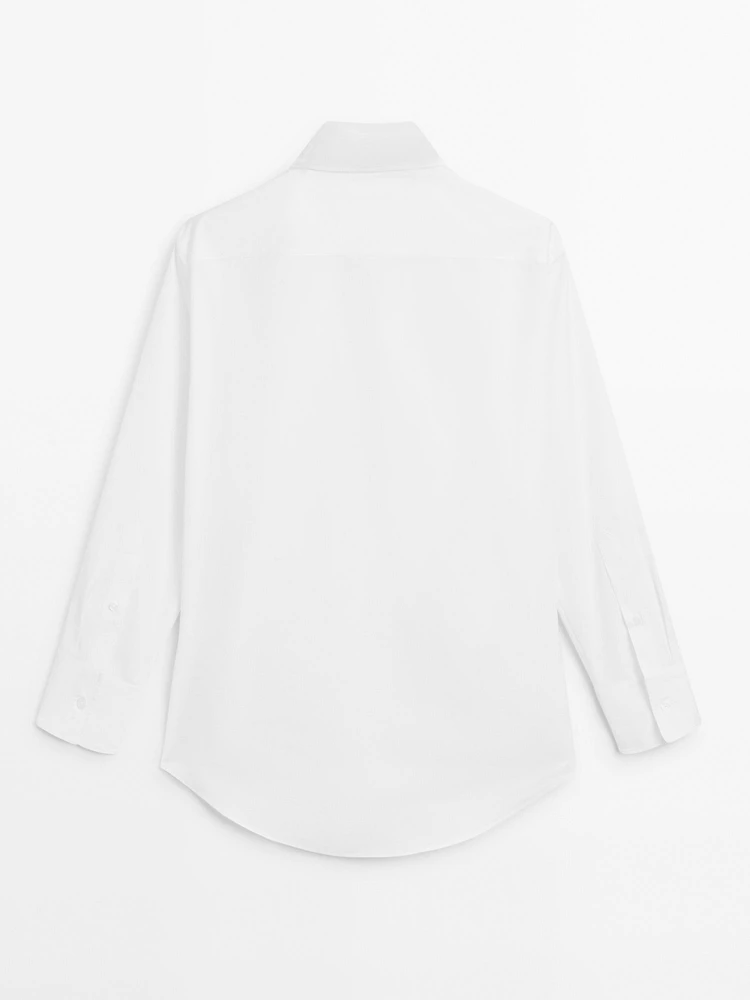 Oversize cotton poplin shirt