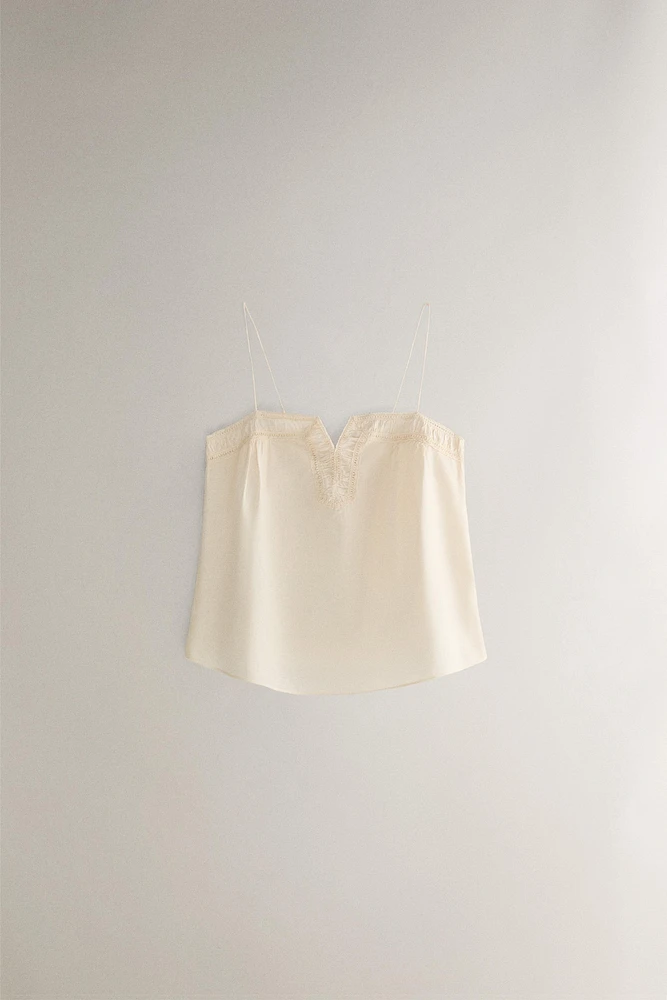 COTTON TOP WITH EMBROIDERY