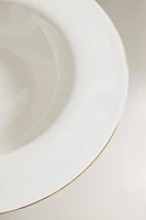 ASSIETTE CREUSE PORCELAINE BONE CHINA BORD