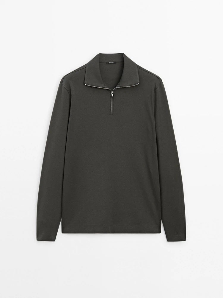 Pull en maille à col camionneur
