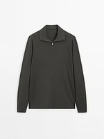 Pull en maille à col camionneur