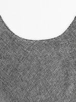 Linen fluid sleeveless dress
