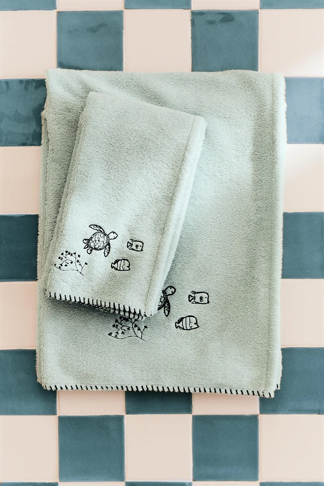 SERVIETTE DE BAIN ENFANT TROPICAL SEA
