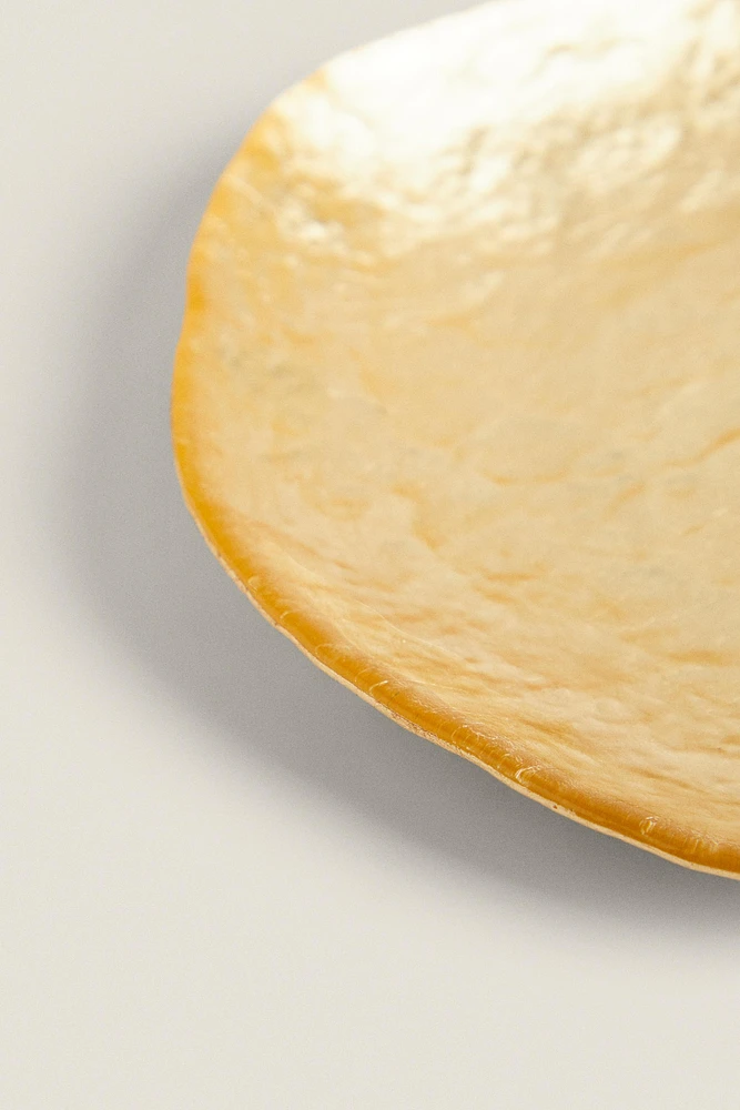 ASSIETTE À PAIN VERRE RECYCLABLE DORÉ