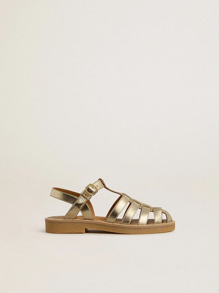 Junior Maxime sandals gold metallic leather