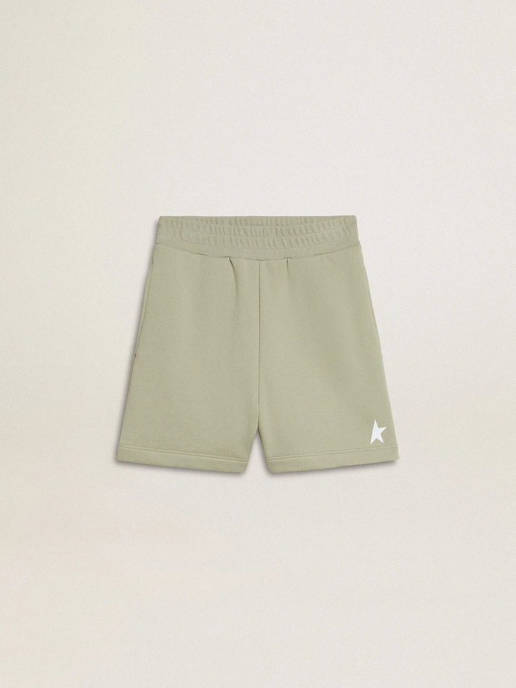 Light green shorts with white star