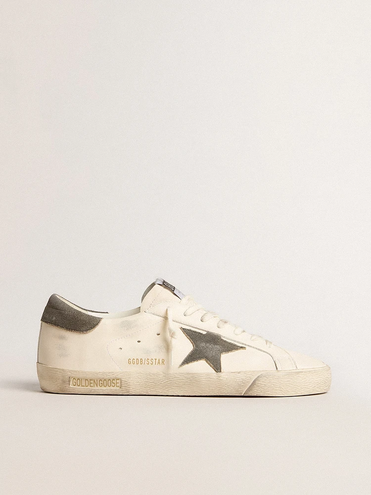 Super-Star nappa with gray suede star and heel tab