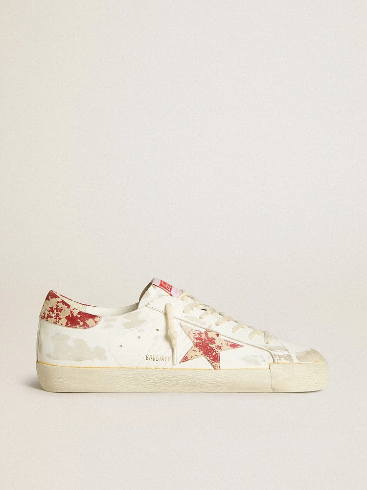 White Men's Super-Star LAB with rust-effect star and heel tab