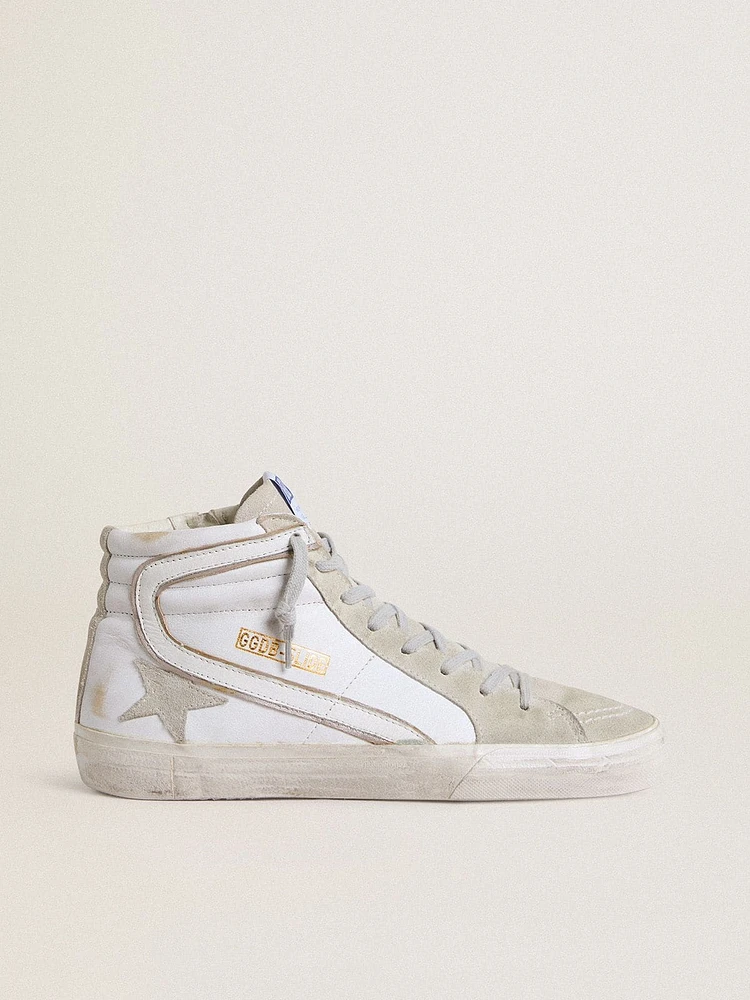Men's Slide leather with suede details