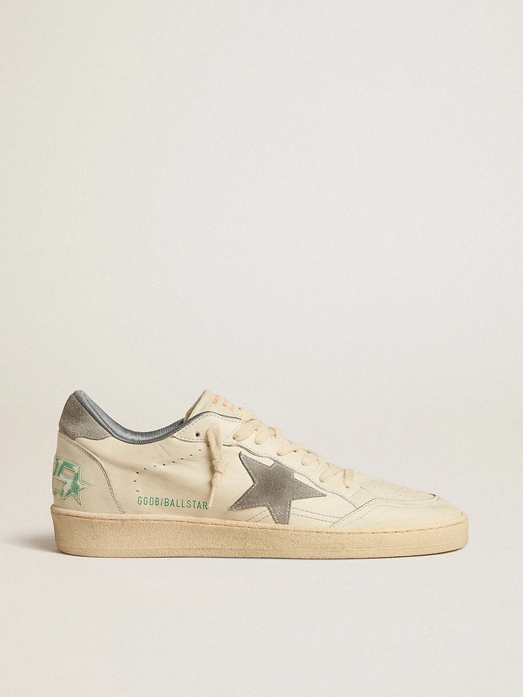 Ball star nappa leather with gray suede and heel tab