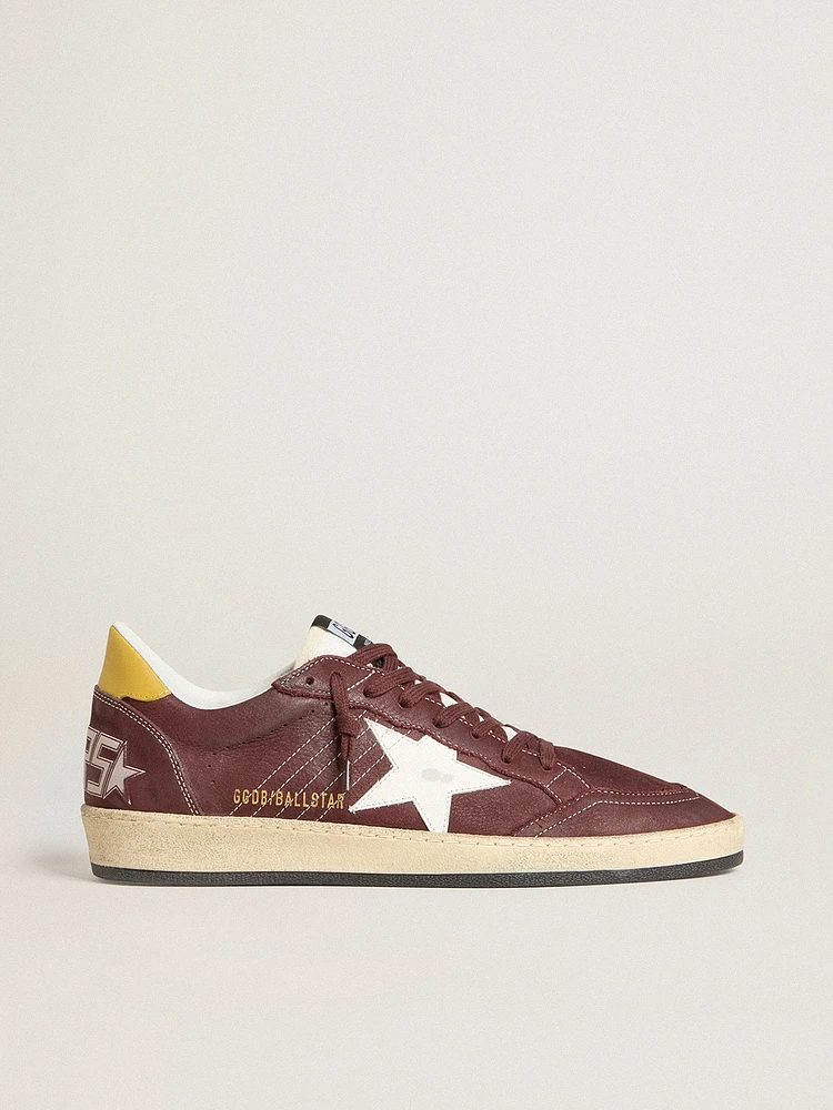 Men's Ball star chocolate nubuck with leather and heel tab
