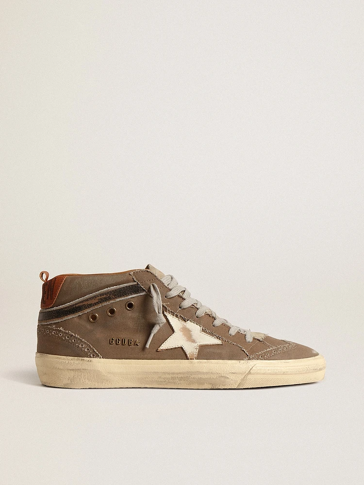 Mid star green canvas with leather and black flash