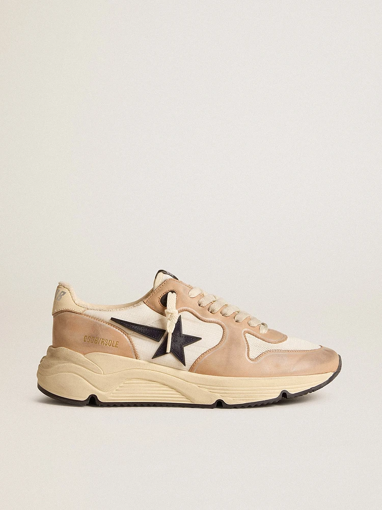 Running Sole nylon and nubuck with dark blue suede star