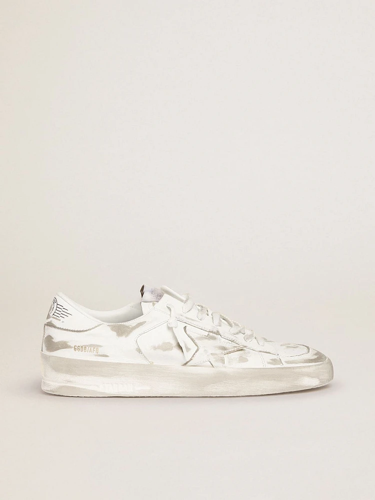 Stardan white leather with star and heel tab