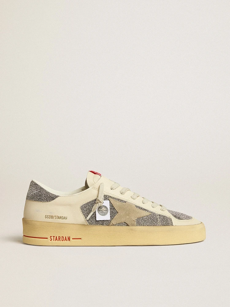 Men's Stardan suede with sand star and Swarovski crystal inserts