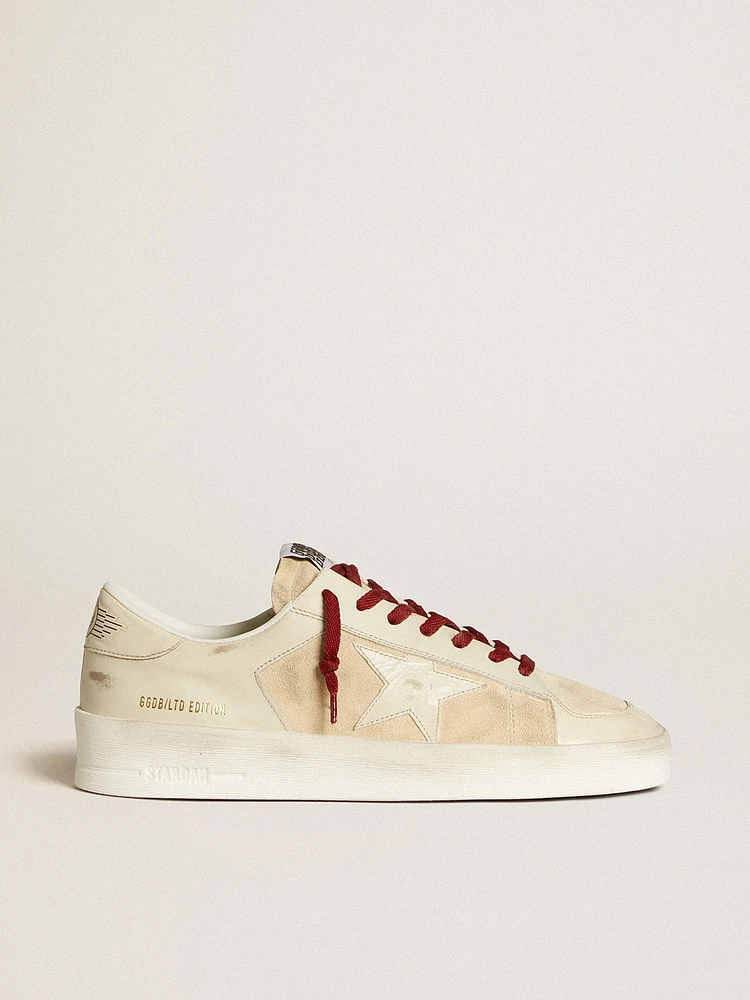 Men’s Stardan LTD suede with patent white leather star and heel tab
