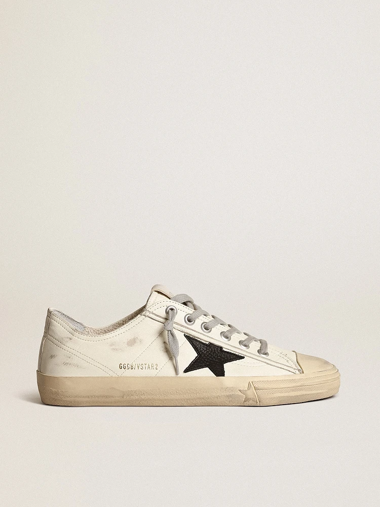 V-Star nappa leather with black nubuck star